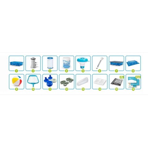 BASEN OGRODOWY STELAŻOWY 300 X 200 X 75 ĆM ZESTAW 15W1 INTEX 28272 BASEN OGRODOWY STELAŻOWY 300 X 200 X 75 ĆM ZESTAW 15W1 INTEX 28272