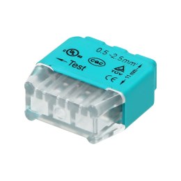Złączka instalacyjna wciskana 3-przewodowa; na drut 0,75-2,5mm?; IEC 300V/24A; Blister 10 szt.