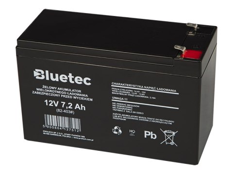 82-403# Akumulator żelowy 12v 7.2ah bluetec 151x96x65_6,5 82-403# Akumulator żelowy 12v 7.2ah bluetec 151x96x65_6,5
