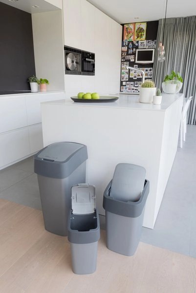 Curver Flip Bin Kosz Na Śmieci Szaro-Grafitowy 10l Curver Flip Bin Kosz Na Śmieci Szaro-Grafitowy 10l