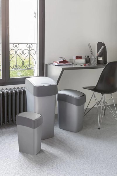 Curver Flip Bin Kosz Na Śmieci Szaro-Grafitowy 10l Curver Flip Bin Kosz Na Śmieci Szaro-Grafitowy 10l