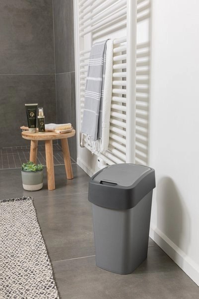 Curver Flip Bin Kosz Na Śmieci Szaro-Grafitowy 10l Curver Flip Bin Kosz Na Śmieci Szaro-Grafitowy 10l