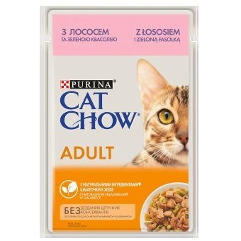 Purina Cat Chow Adult Łosoś I Zielona Fasolka 85g Purina Cat Chow Adult Łosoś I Zielona Fasolka 85g