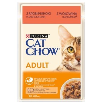 Purina Cat Chow Adult Wołowina Z Bakłażanem 85g Purina Cat Chow Adult Wołowina Z Bakłażanem 85g