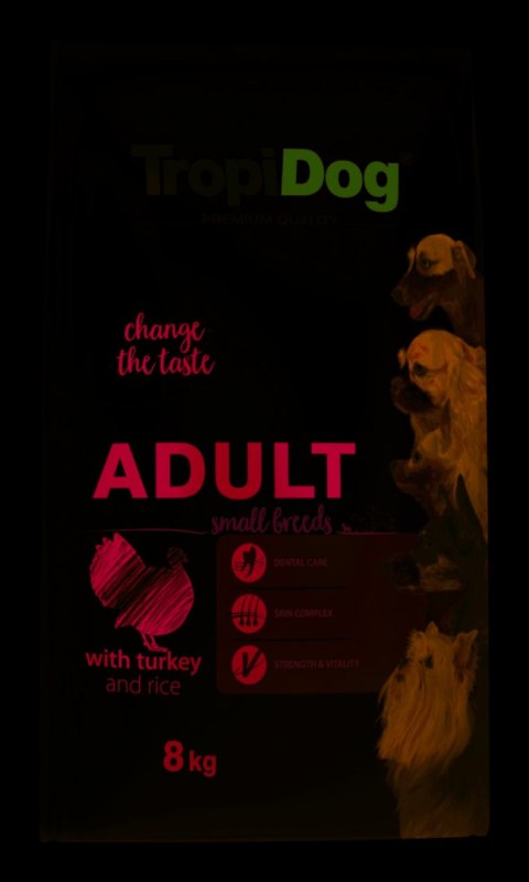 Tropidog Premium Adult Small Breeds Z Indykiem I Ryżem 8kg Tropidog Premium Adult Small Breeds Z Indykiem I Ryżem 8kg