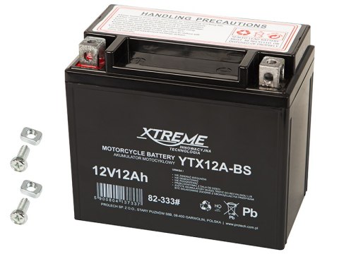 82-333# Akumulator motocyklowy 12v 12ah xtreme 82-333# Akumulator motocyklowy 12v 12ah xtreme