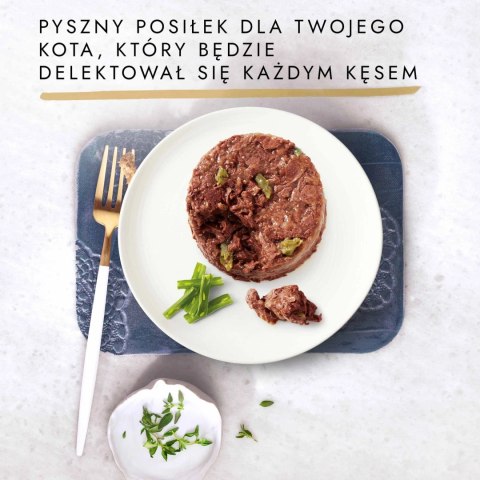 Purina Gourmet Gold Savoury Cake z jagnięciną i zieloną fasolką 85g Purina Gourmet Gold Savoury Cake z jagnięciną i zieloną fasolką 85g