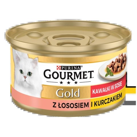 Purina Gourmet Gold łosoś/ kurczak w sosie 85g Purina Gourmet Gold łosoś/ kurczak w sosie 85g