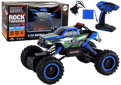 Auto Terenowe Zdalnie Sterowane RC 1:14 2.4G Niebieskie Auto Terenowe Zdalnie Sterowane RC 1:14 2.4G Niebieskie