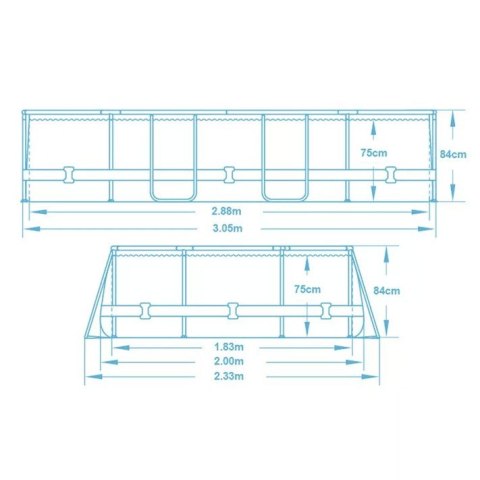 BASEN OGRODOWY STELAŻOWY 305 X 200 X 84 ĆM 10W1 BESTWAY 5614A BASEN OGRODOWY STELAŻOWY 305 X 200 X 84 ĆM 10W1 BESTWAY 5614A