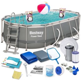 BASEN OGRODOWY STELAŻOWY 427 X 250 X 100 ĆM 18W1 BESTWAY 56620
