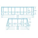 BASEN OGRODOWY STELAŻOWY 427 X 250 X 100 ĆM 18W1 BESTWAY 56620