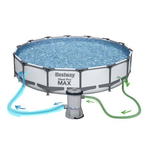 BASEN OGRODOWY STELAŻOWY 427 X 84 ĆM ZESTAW 9W1 BESTWAY 56595