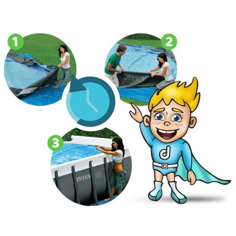 BASEN OGRODOWY STELAŻOWY 488 X 305 X 107 ĆM 12W1 BESTWAY 56448