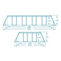 BASEN OGRODOWY STELAŻOWY 549 X 274 X 122 ĆM 12W1 BESTWAY 56710
