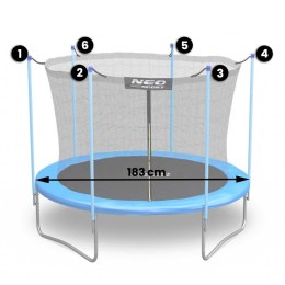 SIATKA WEWNĘ TRZNA DO TRAMPOLIN 183ĆM 6FT NEO-SPORT
