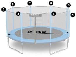 SIATKA ZEWNĘ TRZNA DO TRAMPOLIN 435ĆM 14FT NEO-SPORT