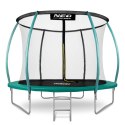 TRAMPOLINA OGRODOWA 10FT/312ĆM Z SIATKĄ, PROFILOWANYMI SŁUPKAMI I DRABINKĄ