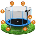 TRAMPOLINA OGRODOWA 10FT/312ĆM Z SIATKĄ ZEWNĘ TRZNĄ I DRABINKĄ