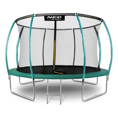 TRAMPOLINA OGRODOWA 12FT/374ĆM Z SIATKĄ, PROFILOWANYMI SŁUPKAMI I DRABINKĄ NEO-SPORT TRAMPOLINA OGRODOWA 12FT/374ĆM Z SIATKĄ, PROFILOWANYMI SŁUPKAMI I DRABINKĄ NEO-SPORT