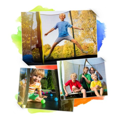 TRAMPOLINA OGRODOWA 12FT/374ĆM Z SIATKĄ, PROFILOWANYMI SŁUPKAMI I DRABINKĄ NEO-SPORT TRAMPOLINA OGRODOWA 12FT/374ĆM Z SIATKĄ, PROFILOWANYMI SŁUPKAMI I DRABINKĄ NEO-SPORT