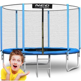 TRAMPOLINA OGRODOWA 8FT/252ĆM SIATKA ZEWNĘ TRZNA I DRABINKĄ