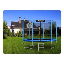 TRAMPOLINA OGRODOWA 8FT/252ĆM SIATKA ZEWNĘ TRZNA I DRABINKĄ