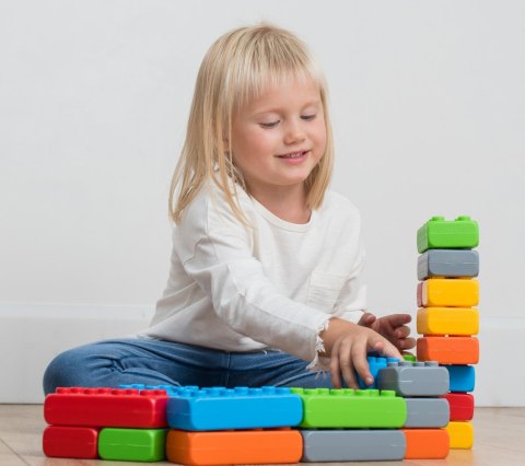 Klocki budowlane cegła junior 40 elementów okna + drzwi Klocki budowlane cegła junior 40 elementów okna + drzwi