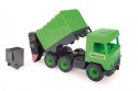 Śmieciarka zielona middle truck w kartonie