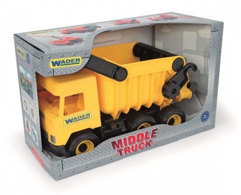 Wywrotka żółta 38 cm middle truck w kartonie Wywrotka żółta 38 cm middle truck w kartonie