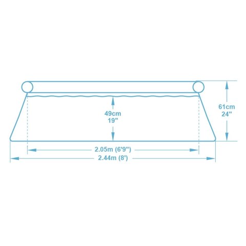 BASEN OGRODOWY ROZPOROWY 244 X 61 ĆM 9W1 BESTWAY 57450 BASEN OGRODOWY ROZPOROWY 244 X 61 ĆM 9W1 BESTWAY 57450