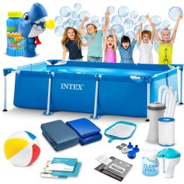 BASEN OGRODOWY STELAŻOWY 300 X 200 X 75 ĆM 15W1 INTEX 28272 + MASZYNKA DO BANIEK GRATIS