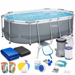 BASEN OGRODOWY STELAŻOWY 305 X 200 X 84 ĆM 17W1 BESTWAY 5614A + MASZYNKA DO BANIEK GRATIS