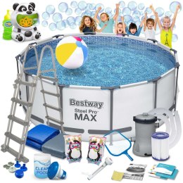 BASEN OGRODOWY STELAŻOWY 366 X 122 ĆM 18W1 BESTWAY 56420 + MASZYNKA DO BANIEK GRATIS