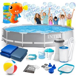 BASEN OGRODOWY STELAŻOWY 366 X 76 ĆM 16W1 INTEX 26712 + MASZYNA DO BANIEK GRATIS