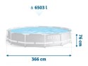 BASEN OGRODOWY STELAŻOWY 366 X 76 ĆM 16W1 INTEX 26712 + MASZYNA DO BANIEK GRATIS