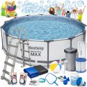 BASEN OGRODOWY STELAŻOWY 457 X 122 ĆM 18W1 BESTWAY 56438 + MASZYNA DO BANIEK GRATIS