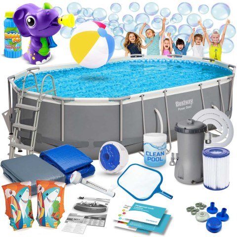 BASEN OGRODOWY STELAŻOWY 488 X 305 X 107 ĆM 18W1 BESTWAY 56448 + MASZYNKA DO BANIEK GRATIS BASEN OGRODOWY STELAŻOWY 488 X 305 X 107 ĆM 18W1 BESTWAY 56448 + MASZYNKA DO BANIEK GRATIS