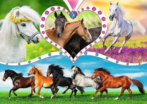 Puzzle 200 elementów - piękne konie Puzzle 200 elementów - piękne konie