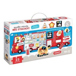 Puzzle z dziurką wóz strażacki 23 elementy