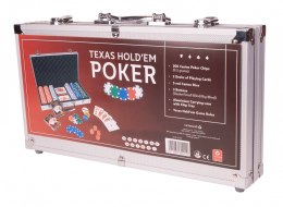 Żetony do pokera w walizce aluminiowej 300 sztuk