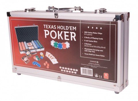 Żetony do pokera w walizce aluminiowej 300 sztuk Żetony do pokera w walizce aluminiowej 300 sztuk