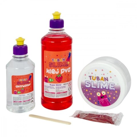 Masa plastyczna zestaw super slime - truskawka xl Masa plastyczna zestaw super slime - truskawka xl