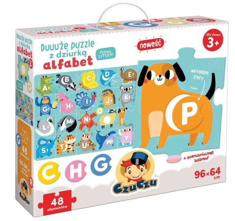 Duuuże puzzle z dziurką alfabet Duuuże puzzle z dziurką alfabet