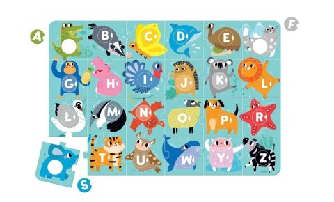Duuuże puzzle z dziurką alfabet Duuuże puzzle z dziurką alfabet