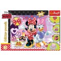 Puzzle 100 elementów glitter minnie i błyskotki