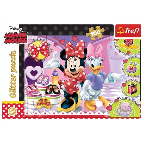 Puzzle 100 elementów glitter minnie i błyskotki Puzzle 100 elementów glitter minnie i błyskotki