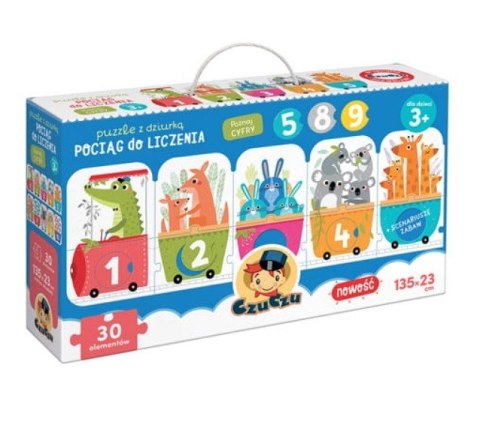 Puzzle z dziurka pociąg do liczenia Puzzle z dziurka pociąg do liczenia