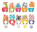 Puzzle z dziurka pociąg do liczenia