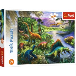 Puzzle 200 elementów drapieżne dinozaury